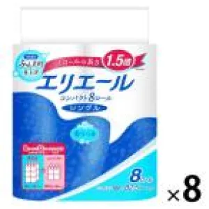 トイレットペーパー 8ロール入 パルプ シングル 82.5m 香りつき エリエールトイレットティシューコンパクト 8パック 大王製紙 の商品画像