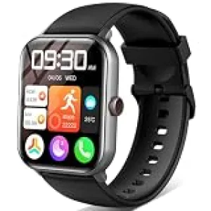 スマートウォッチ【2026改良最新型】iPhone/アンドロイド対応 Bluetooth通話 活動量計 SMS/Line通知 運動 防水 ブラック の商品画像